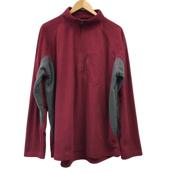Peter Storm Jacket Mens XXL Pullover Red Gray Quarter Zip - Picture 1 of 8